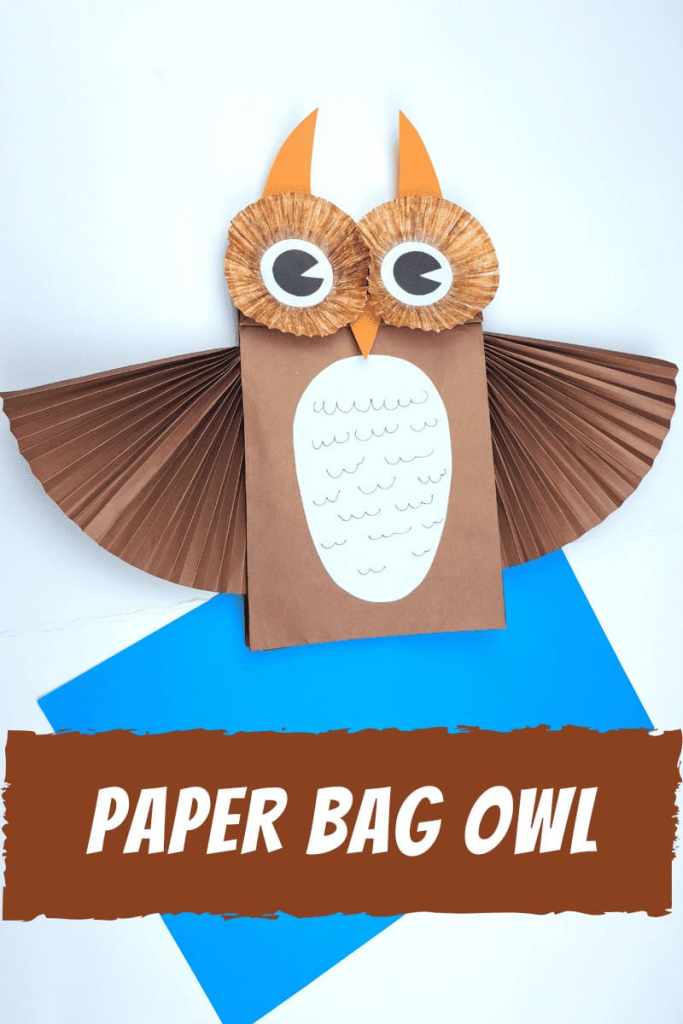 Paper Bag Owl craft for kids