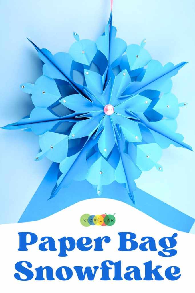 paper bags snowflake craft