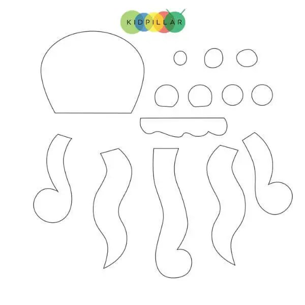 paper jellyfish craft with template