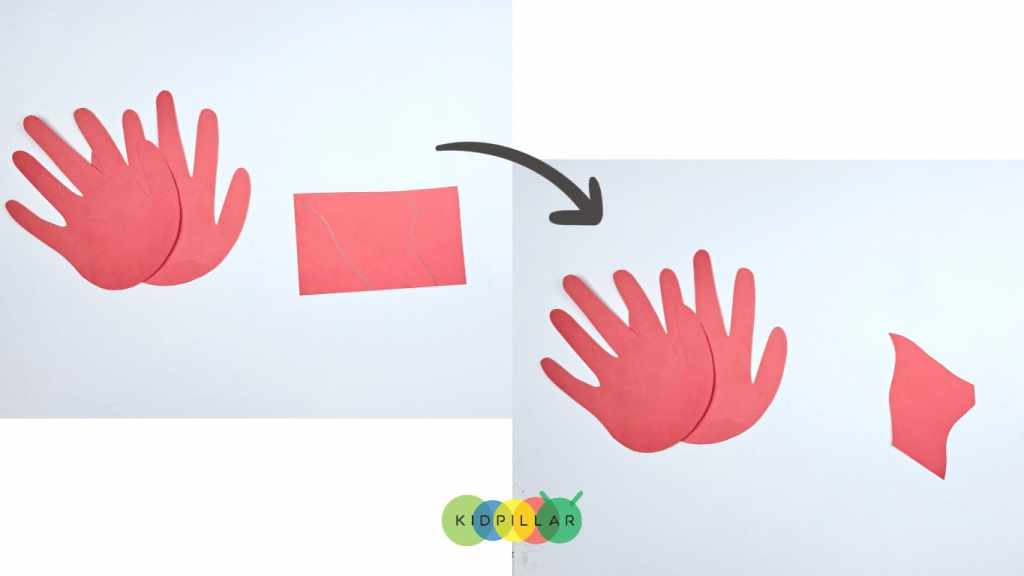 Cut the neck cutout for paper plate cardinal craft for preschoolers