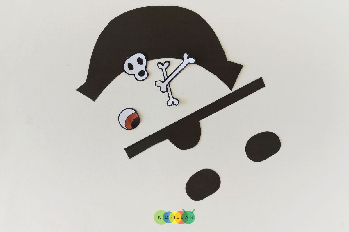 Cut paper plate pirate template