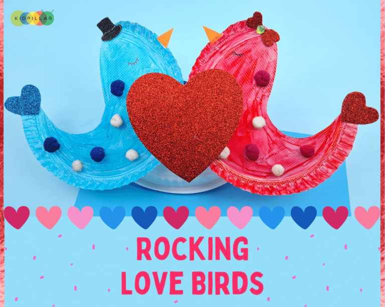 Paper Plate Rocking Love Birds Craft