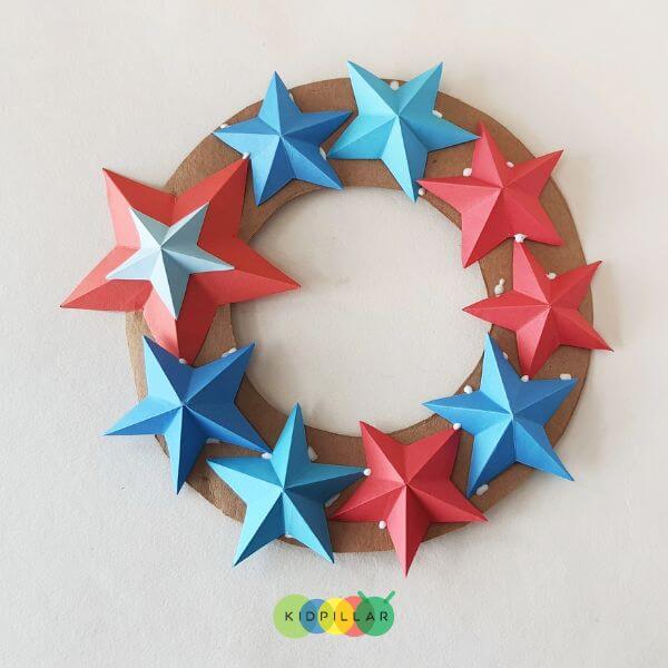 patriotic wreath paper craft ideas for kids