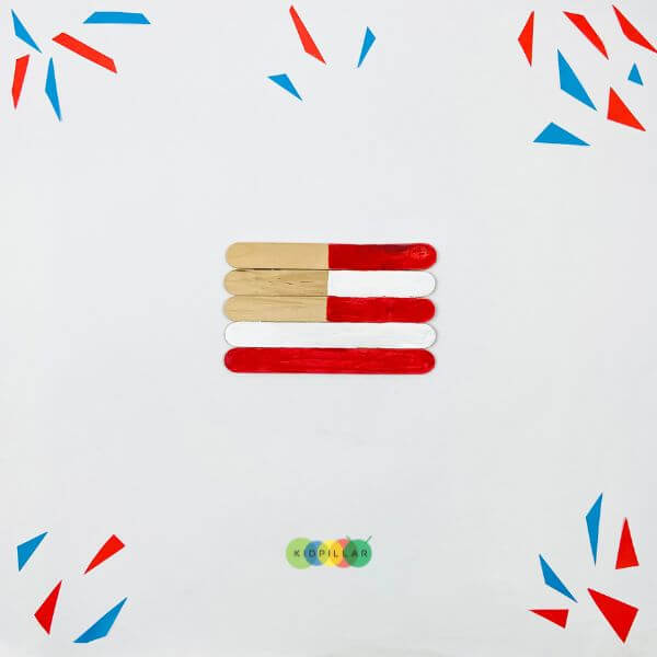 popsicle stick American flag craft