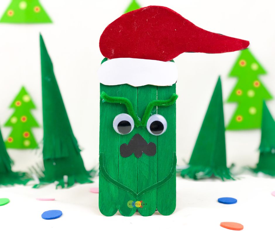 Popsicle stick grinch