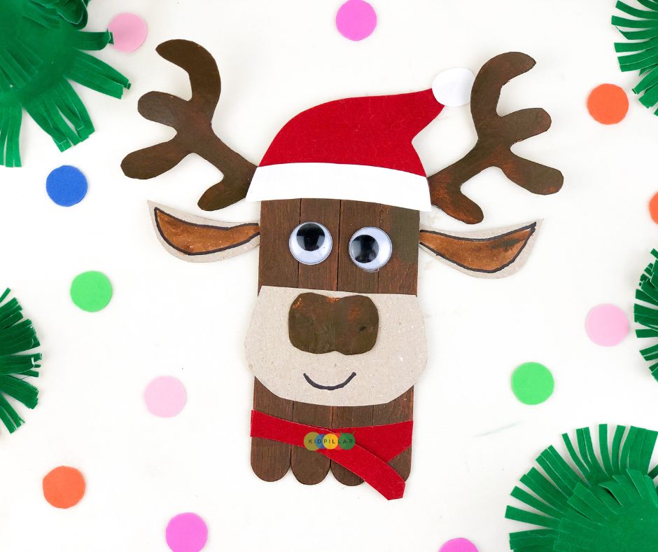 Easy popsicle stick reindeer craft