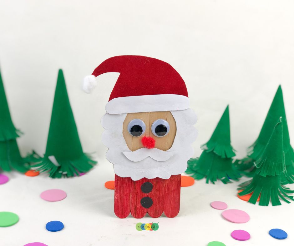 Popsicle stick Santa craft