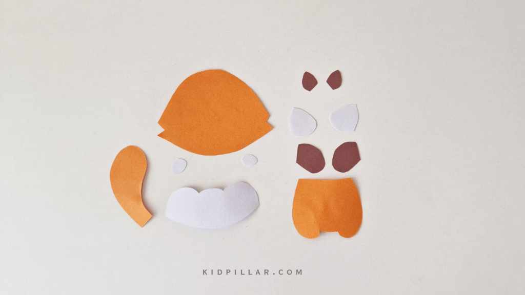 Red panda craft template cutouts