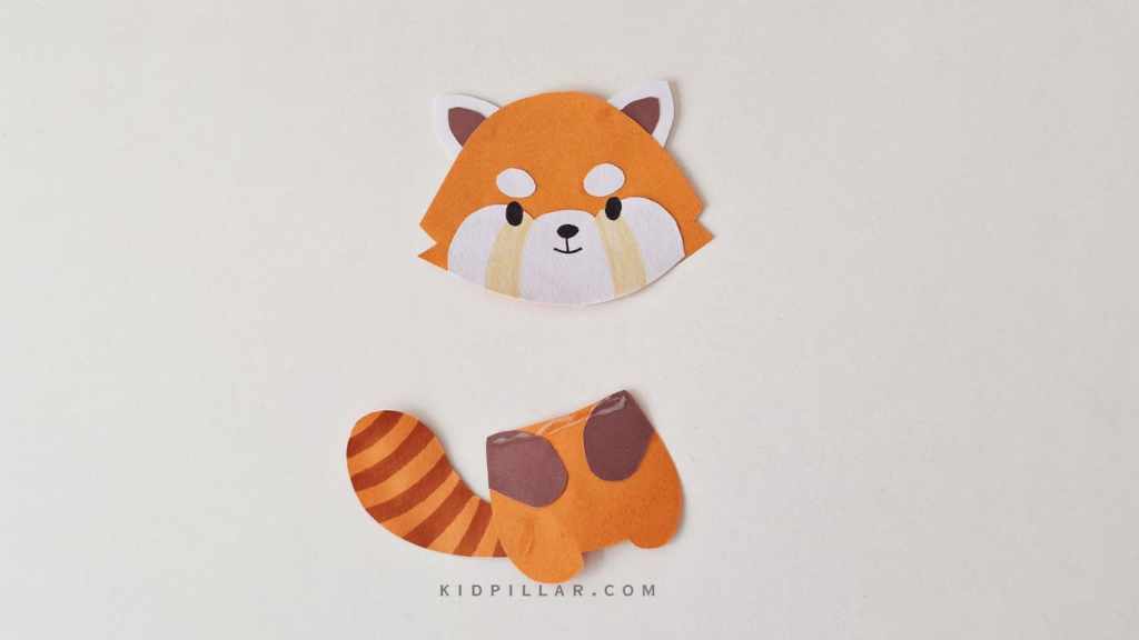 Red panda craft with template