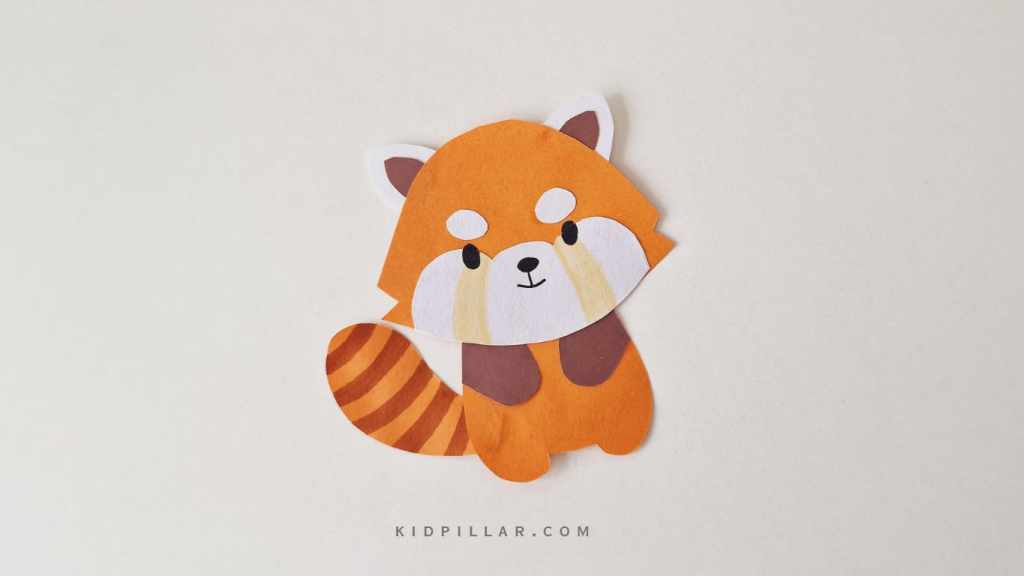 Red panda paper craft for kids