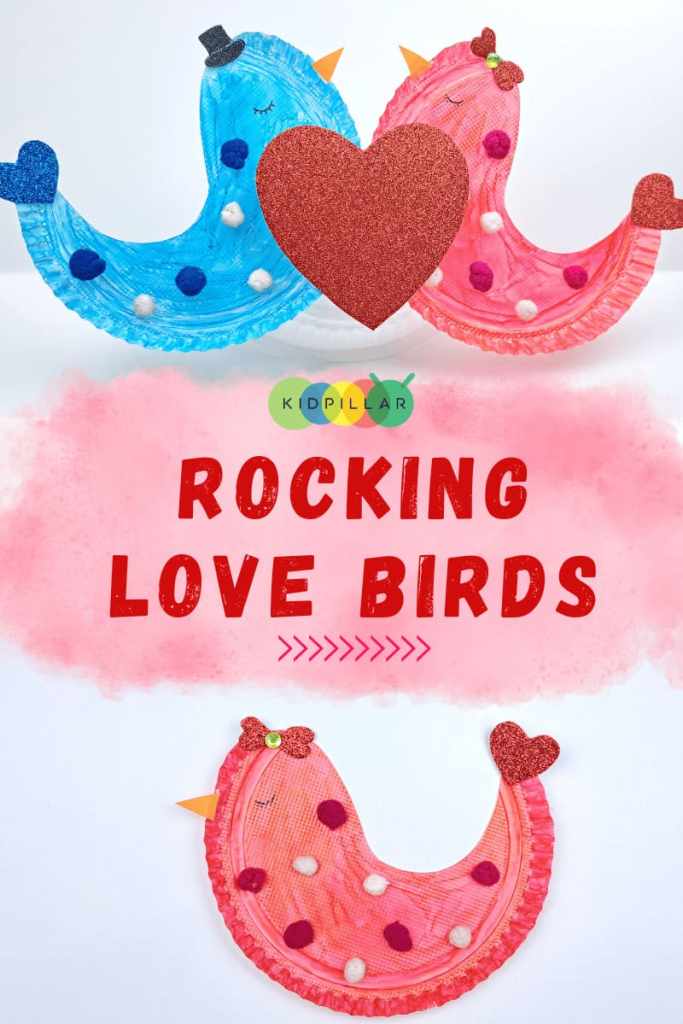 Paper Plate Rocking Love Birds Craft