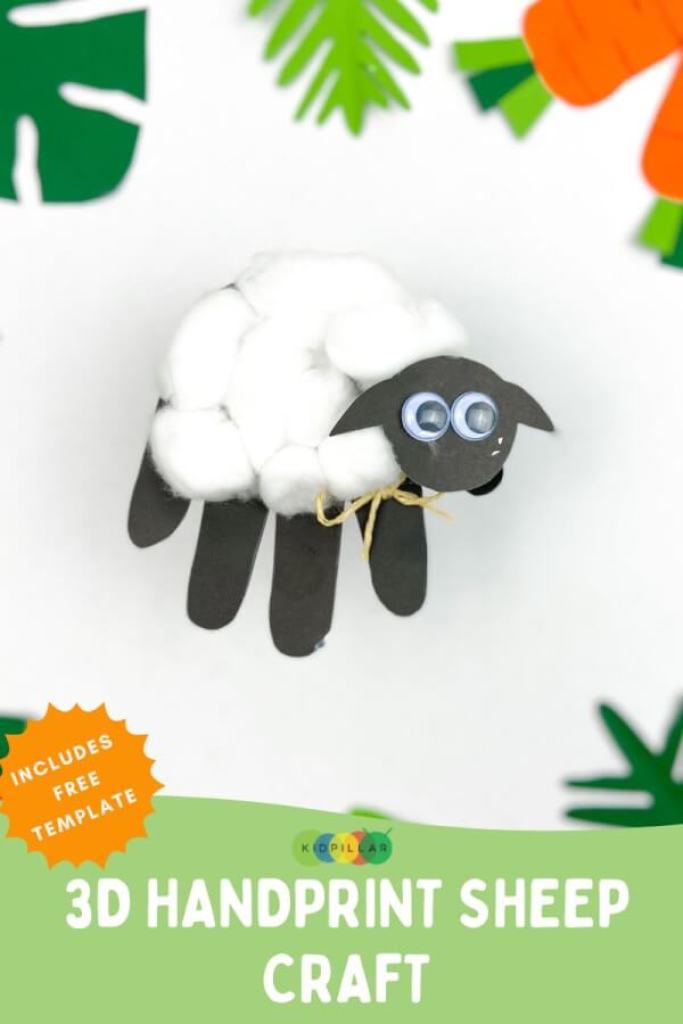 sheep handprint spring crafts for toddlers & preschoolers