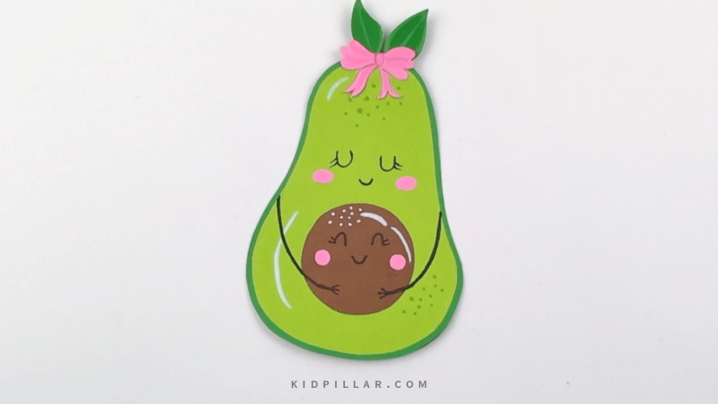 draw hands to complete the avocado craft for mother’s day card