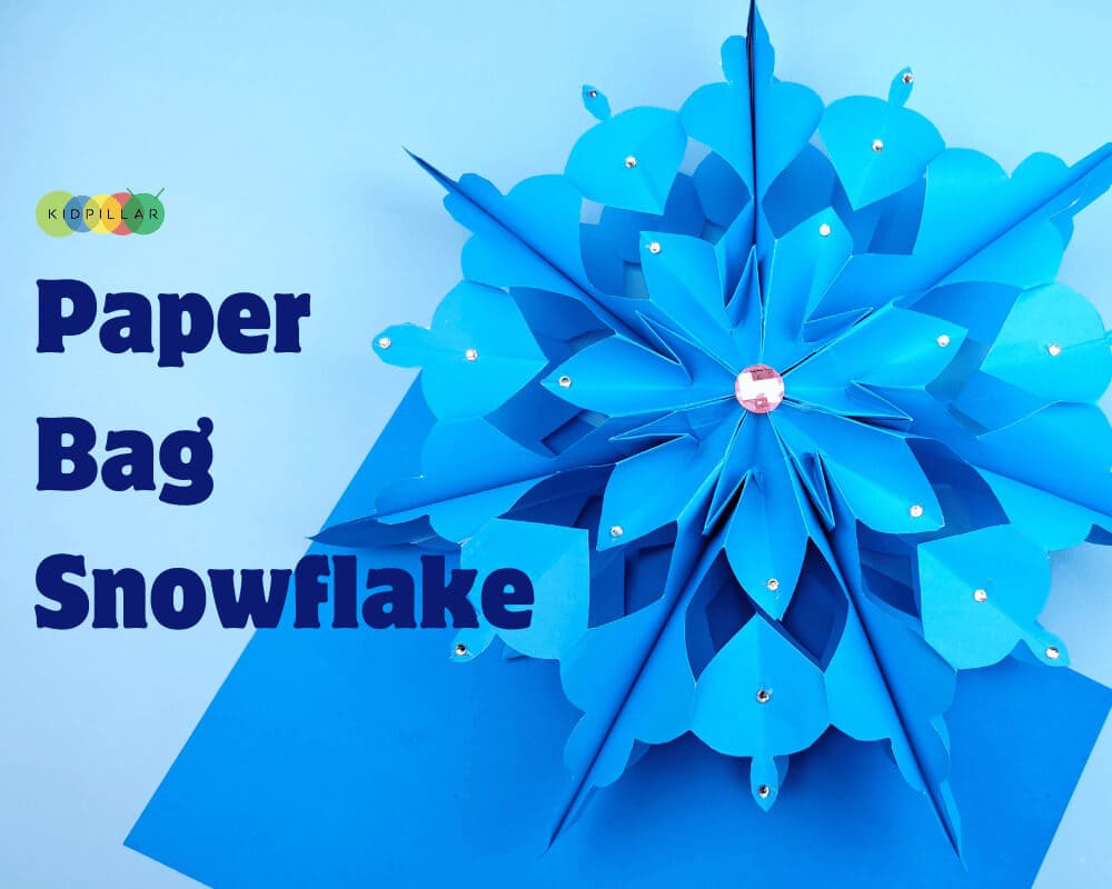 Snowflake craft idea with paper bags