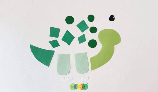 Cut out Template for Paper plate dinosaur craft