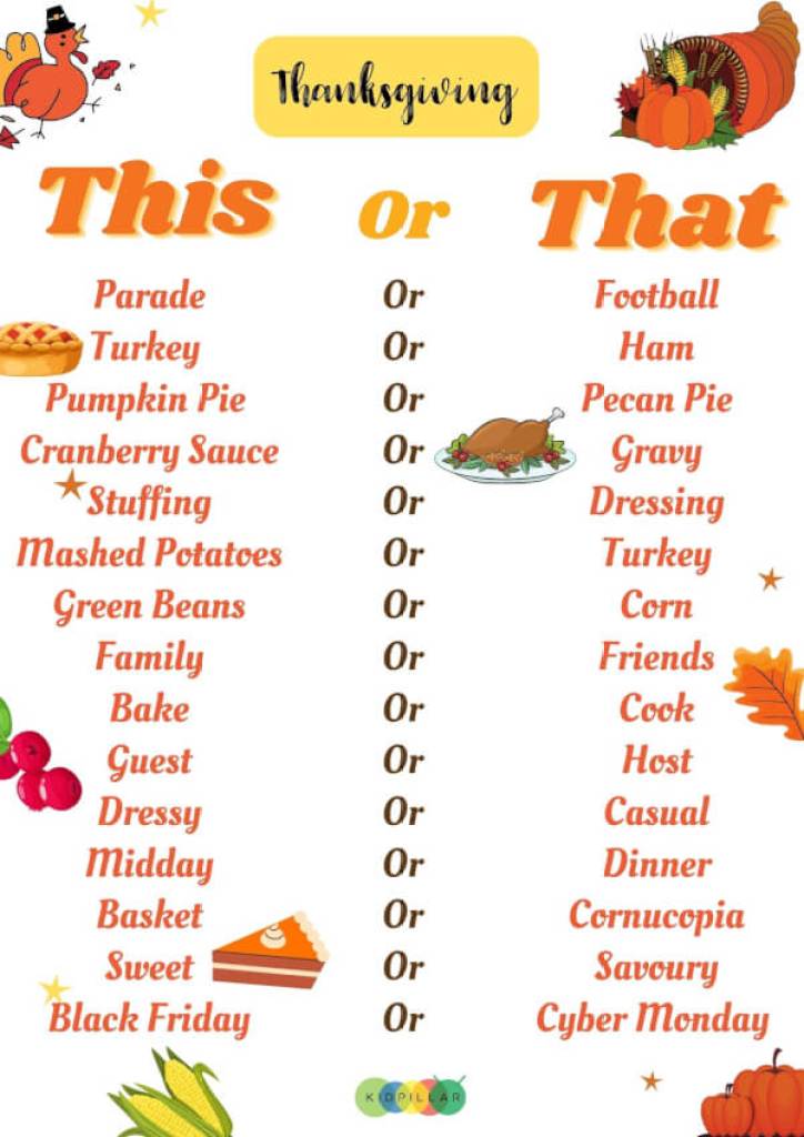 thanksgiving activities for preschoolers at home