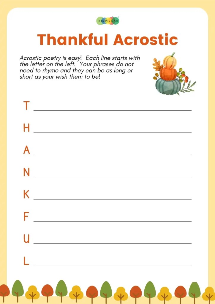 Thanksgiving activity ideas for kids