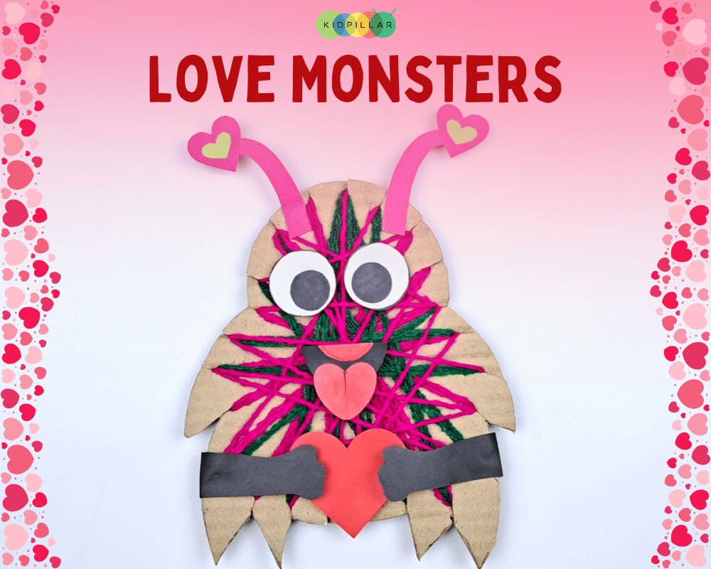 Valentine Love monster craft for kids