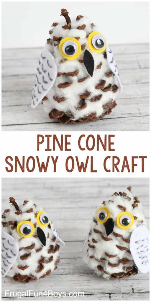 Pine cone Winter craft for kindergarten