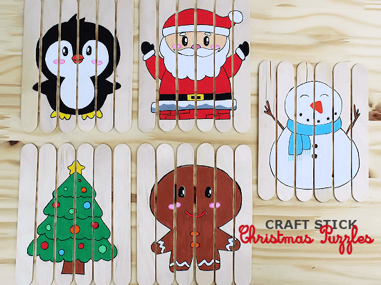 craft stick christmas puzzles craft