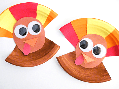 paper plate turkey craft for thanksgiving