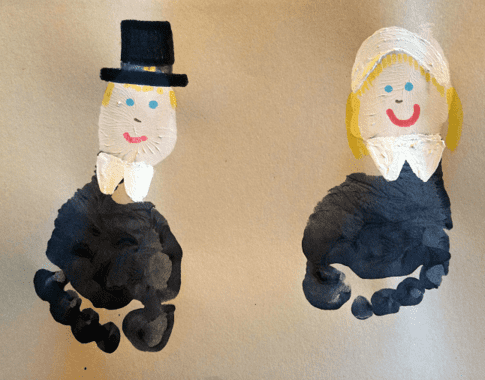 footprint pilgrim thanksgiving kids craft