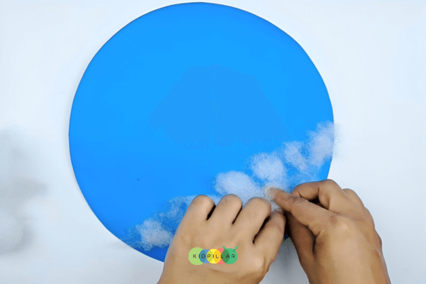 Snow background for winter scene craft for kids