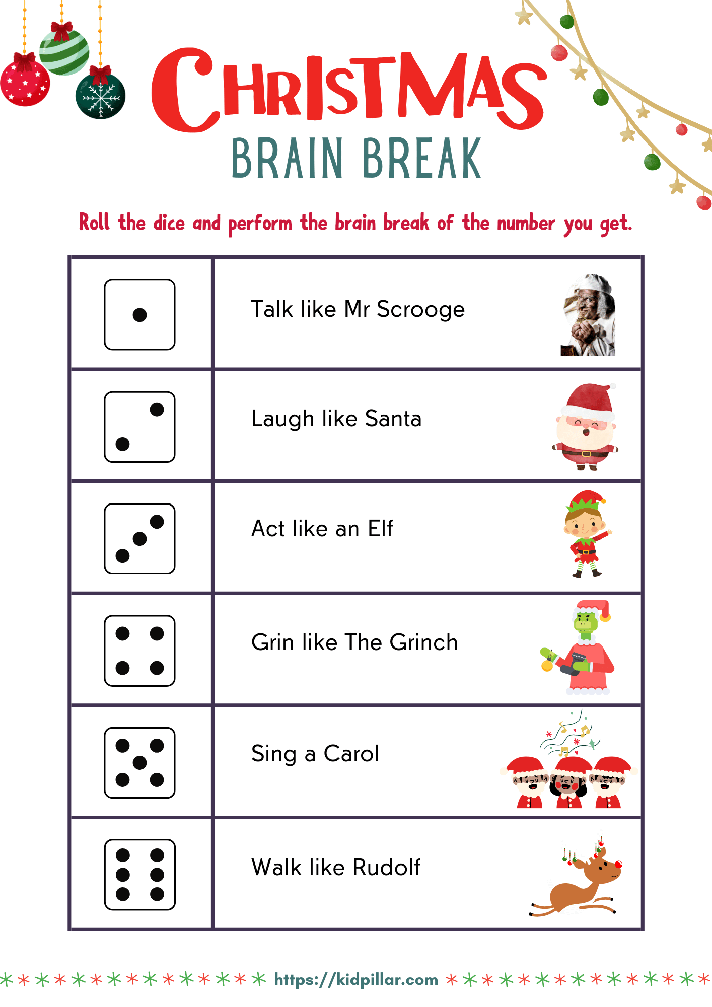 Christmas Brain Break