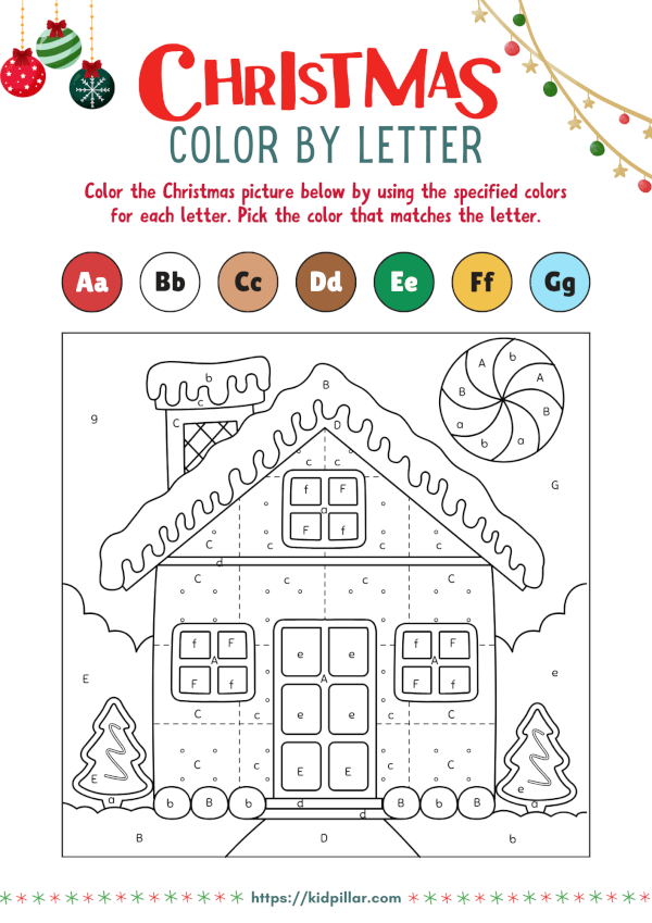 Christmas Colour By Letter