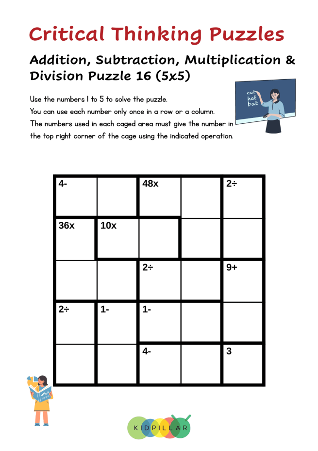 Critical Thinking Puzzle for Kids