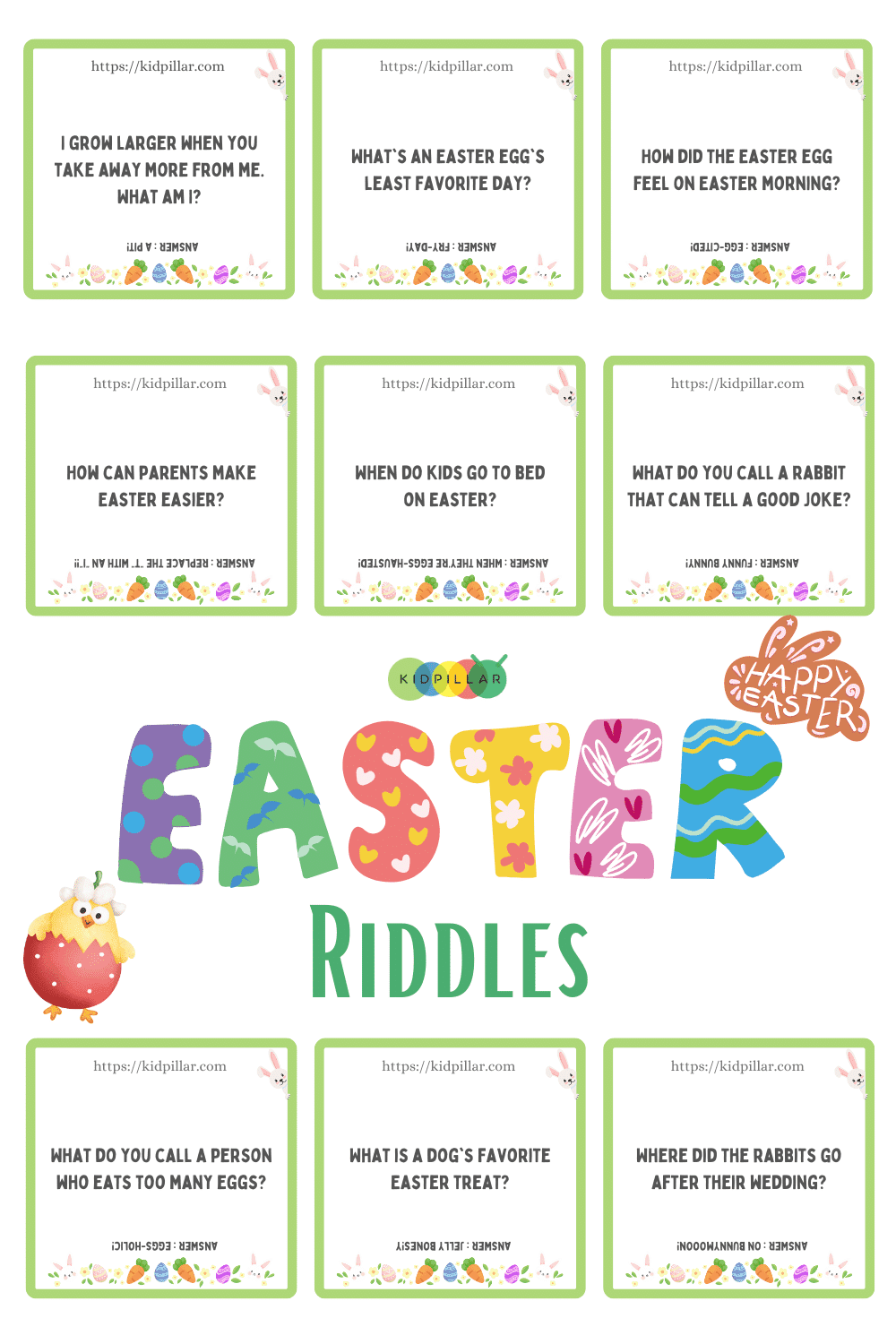 Silly Easter riddles for kids Free Printable