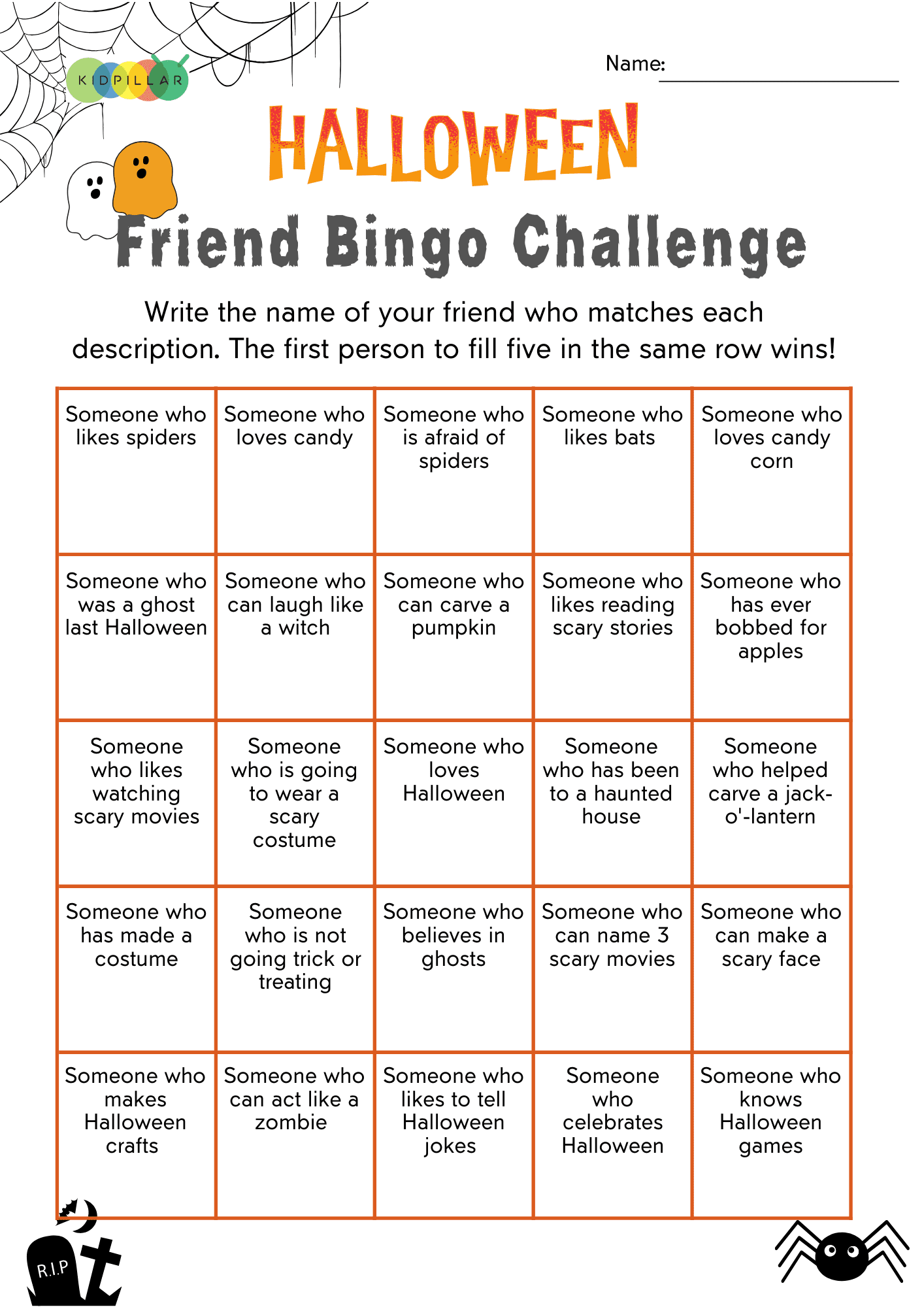 Halloween Bingo Challenge