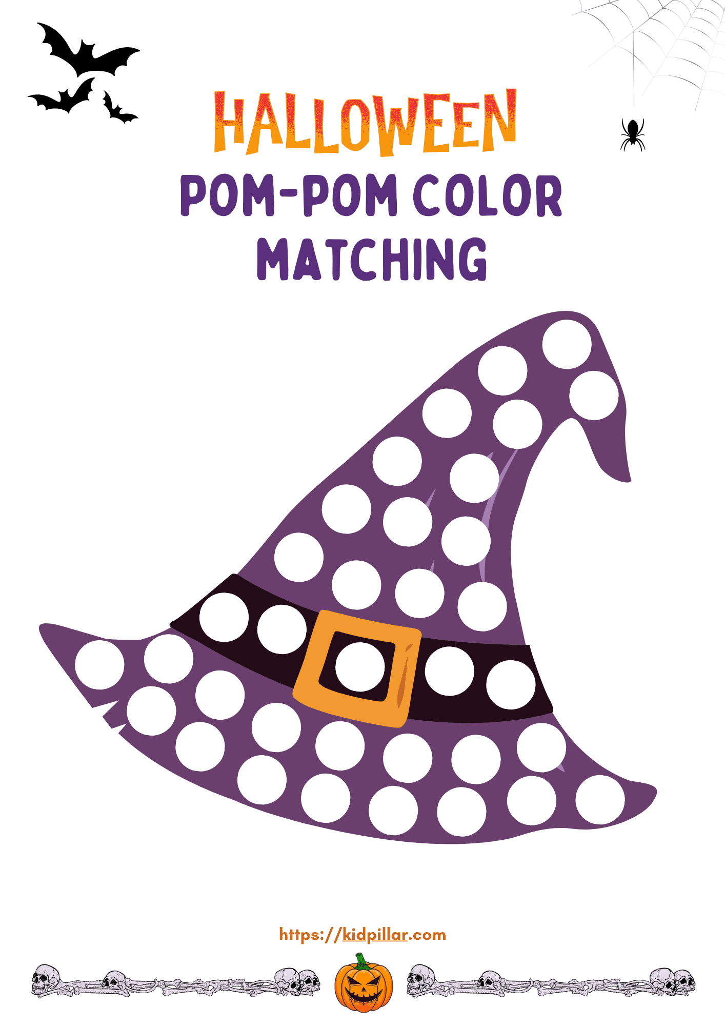 Halloween Pop-Pom Matching