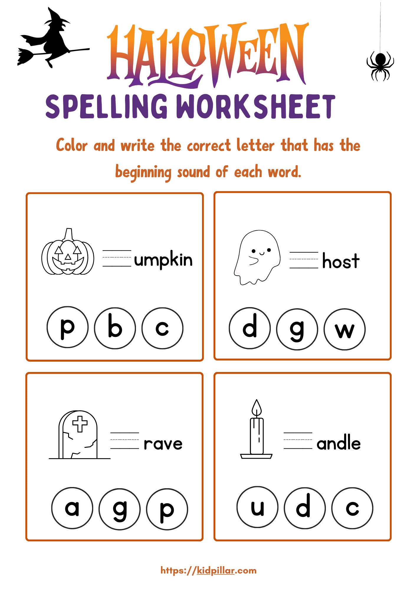 Halloween Spelling