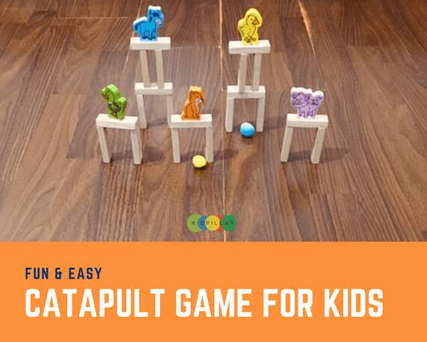 DIY catapult game for kids