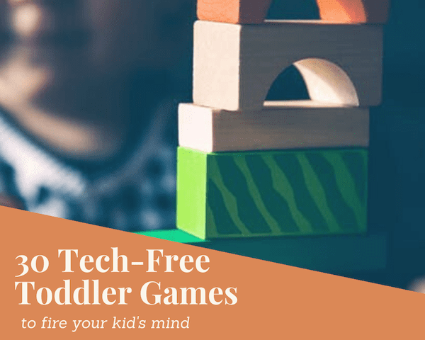 tech free games for kids and toddlers