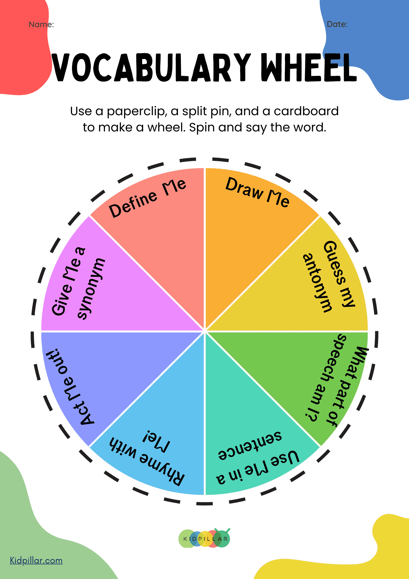 Vocabulary Wheel