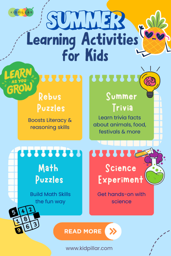 Learning summer activities for kids