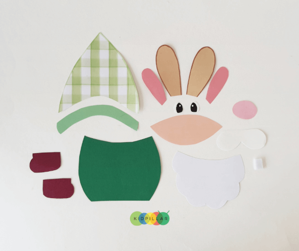 paper bag gnome bunny craft