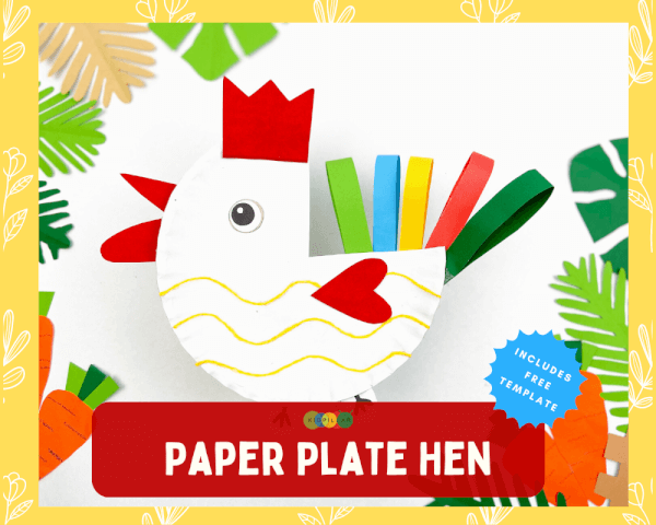 paper plate hen