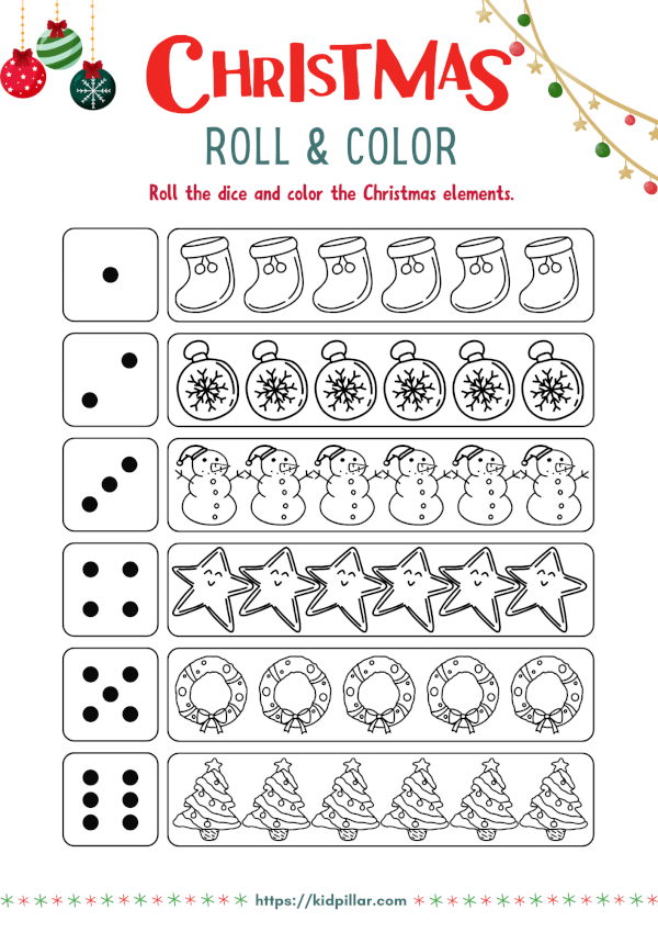 Christmas Roll & Color