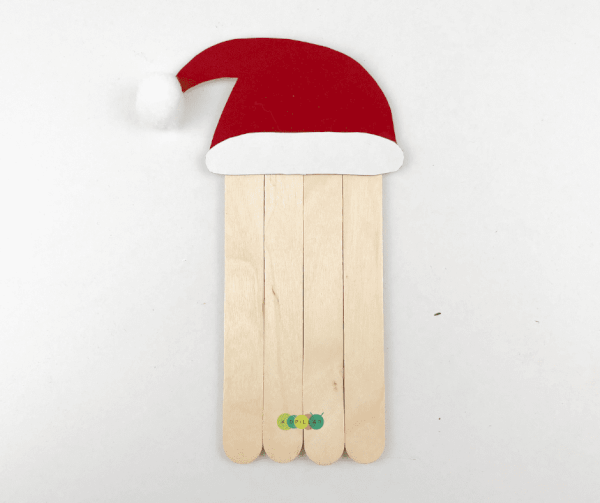 Santa popsicle stick ornament