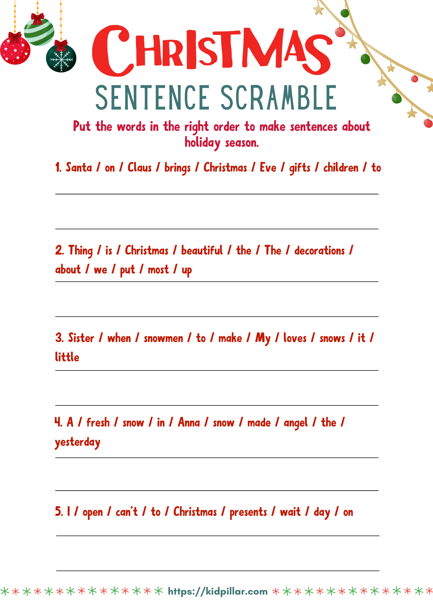 Sentence Scramble