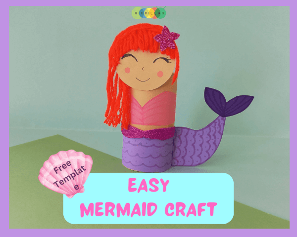 toilet paper tube mermaid craft for preschoolers