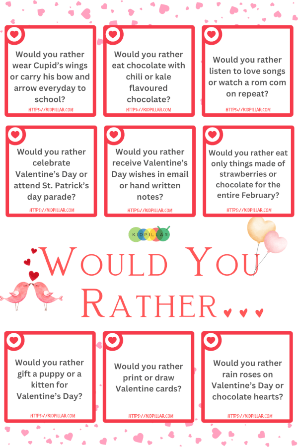 Valentine Would You Rather Printable